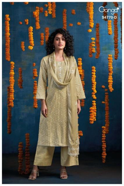 Ganga blaise 4770 cotton dress materials wholesale online india